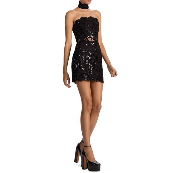 Alice and Olivia Georgie Strapless Embellished Dress - Picture 3 of 5
